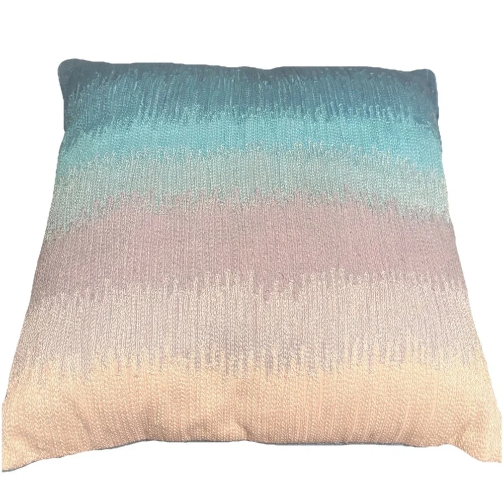 Pier 1 Teal and Cream Accent Pillow